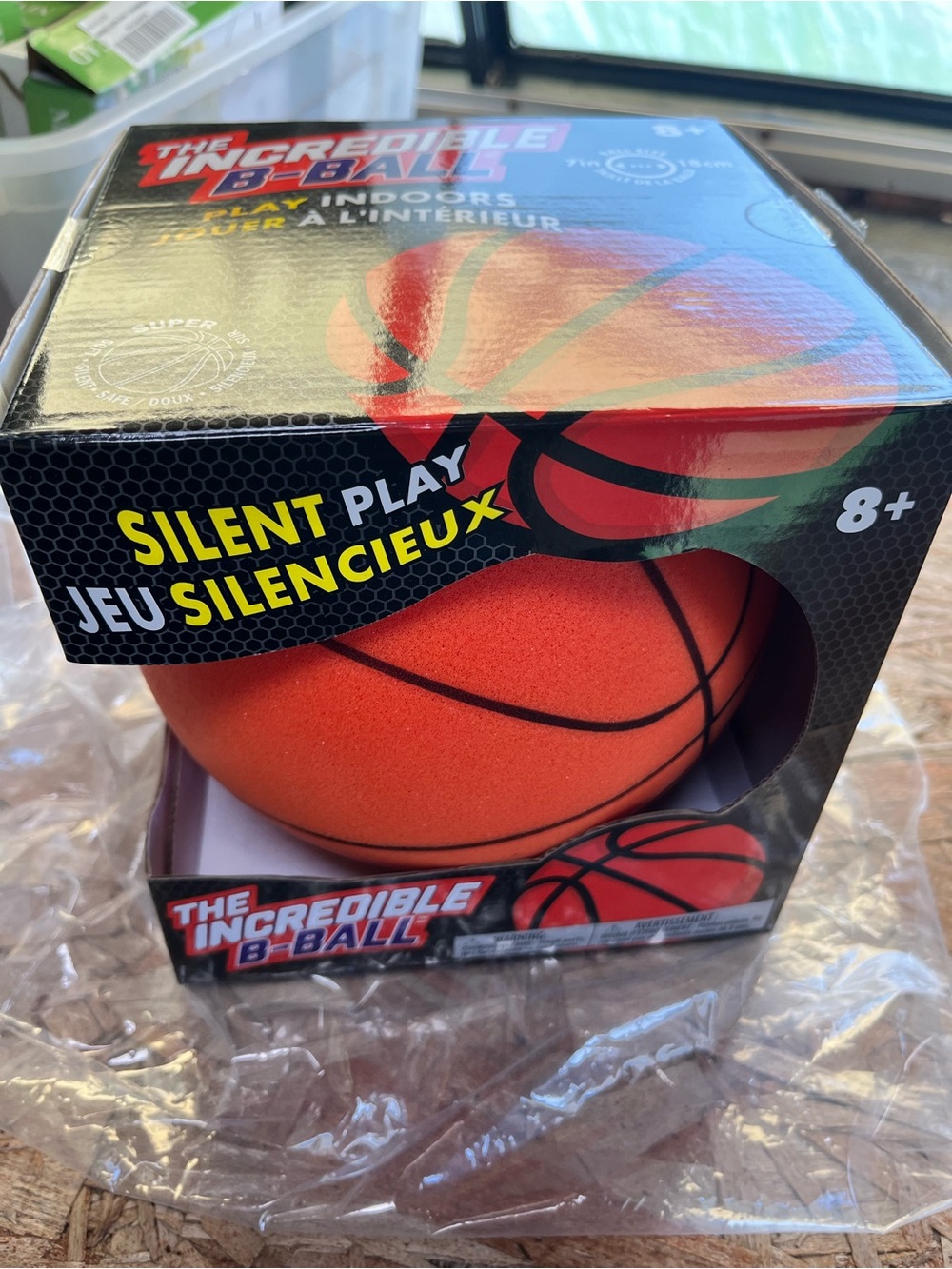 The Incredible B-Ball Silent Play Foam Basketball - Orange